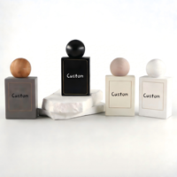 Flacon de parfum vide haut de gamme de 30 ml et 50 ml avec bouchon en bois pour emballage cosmétique