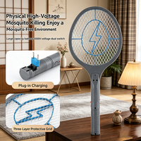 Raquette électrique anti-insectes rechargeable, haute tension, sûre, vente en gros directe usine