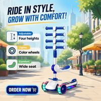 Trottinette électrique moderne et populaire pour enfants, pliable, à 3 roues, en plastique, pour garçons et filles de 1 à 12 ans