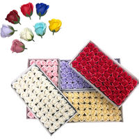 Saint Valentin trois couches Rose Savon fleur en gros savon tête de fleur décoration cadeau boîte bouquet cadeau simulation fleur