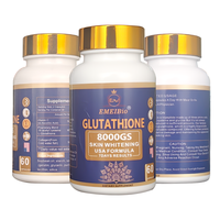 Suplemen Herbal Pemutih Kulit Private Label OEM/ODM Formula 1500mg Glutathione Kolagen Vitamin C Antioksidan Kapsul