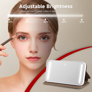 <span class=keywords><strong>Miroir</strong></span> de maquillage tactile POWERME, <span class=keywords><strong>miroir</strong></span> cosmétique pliable rechargeable pour table, <span class=keywords><strong>miroir</strong></span> de maquillage portable avec éclairage LED - Product Image 4