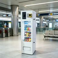 Distributeur automatique miniature en libre-service 24h/24, en acier inoxydable, avec surveillance à distance, prise en charge SDK et API, équipé pour les snacks et le lait
