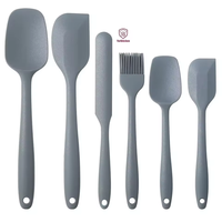 Spatule en silicone de vente chaude ensemble de 6 grattoirs alimentaires résistants à la chaleur pour mélanger les ustensiles de cuisine antiadhésifs ustensiles de cuisine de cuisson