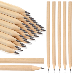 Crayons en bois ronds naturels HB en gros à bas prix avec impression personnalisée du logo - Product Image 1