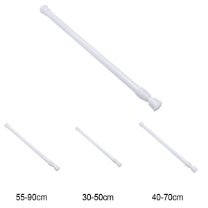 Tringle à rideau réglable blanche, petite, courte, <span class=keywords><strong>extensible</strong></span>, à <span class=keywords><strong>ressort</strong></span>, pour fenêtre, chambre, placard, cuisine - Product Image 1