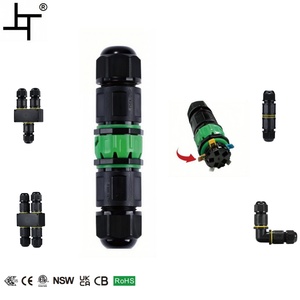 2 <span class=keywords><strong>P</strong></span> 3-poliger IP68-wasserdichter Stroma schluss Stecker Buchse 2-poliger schrauben loser Schnell anschluss für Solarmodule mit Garten verdrahtung - Product Image 1