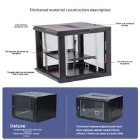 OEM/ODM 4U 6U 9U 12U 모듈형 벽걸이형 19인치 서버 캐비닛 냉간압연강 IP20 보호 기능, 재고 있음