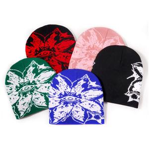 Berretto con Logo personalizzato con Design creativo cappello a maglia con elementi visivi Y2K Beanie stampa cappelli invernali <span class=keywords><strong>per</strong></span> giovani - Product Image 1