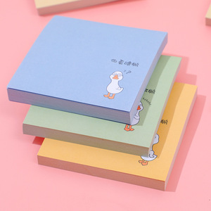 KQT Bloc-notes autocollants en forme de petit canard blanc, 80 feuilles, papier adhésif durable, cadeaux promotionnels - Product Image 4