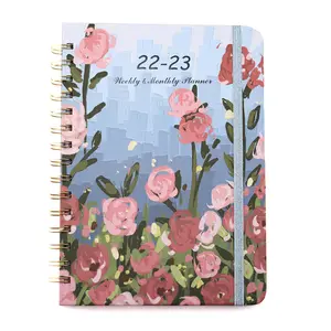 2023 dairy english calendar calendar leather notebook 365 days office notepad daily plan book