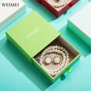 Custom Logo Drawer Jewelry <b>Box</b> with Cardboard Paper <b>Gift</b> Packaging - Product Image 3