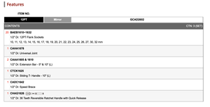 סט שקעים TOPTUL GCAD2602 26 חלקים 1/2 אינץ' עם מחזיק ביטים וביטים - פלדת כרום-ונדיום, אחריות 3 שנים, אריזת קופסת פלסטיק - Product Image 4