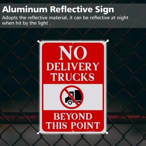 Segnale di avvertimento riflettente impermeabile e resistente per camion in sosta, per vialetti residenziali e commerciali - Product Image 1