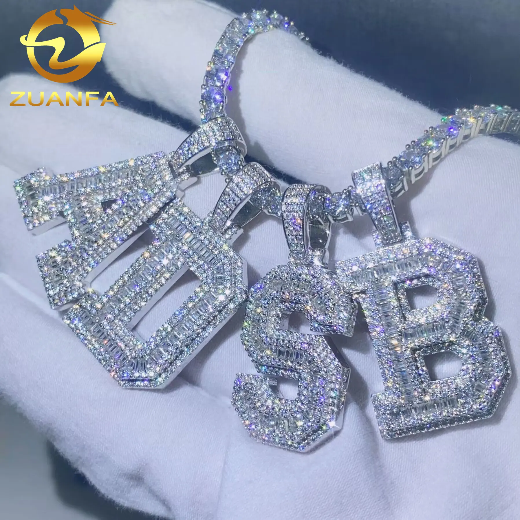 Zuanfa תכשיטים vvvs יהלום מתובל היפ הופ מצופה זהב ביגטה