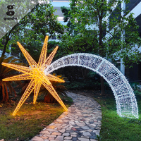 Luz Decorativa de Arco con Motivo de Estrella Fugaz 3D de Alta Calidad para Centros Comerciales, Parques Temáticos y Decoración de Paisajes
