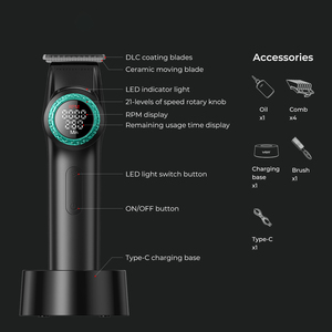 Recortadora de Cabello Inalámbrica Profesional Recargable con Motor BLDC de Alta Velocidad para Hombres - Product Image 2