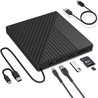 Tip c tak ve oyun DVD OYNATICI USB Hub ile SD + TF kart okuyucu için MacBook Pro Air, Windows, linux harici CD sürücü