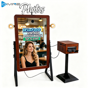 Cabina Fotografica Personalizzabile con Cornici a Tema, Logo, Cornice LED da 43 Pollici, Luci di Riempimento Soft Light, Chiosco LCD Touch, Specchio Magico - Product Image 1
