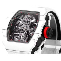 Automatische Digitale Wasserdichte Luxusuhr Saphirglas-Gehäuse Kohlefaser 24mm Leinenarmband Gangreserve Geschenkidee Besonderes Angebot