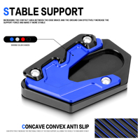 Plaque d'agrandissement de béquille latérale en aluminium pour GSX-8S/GSX-8R 2023-2025 Nouveaux accessoires de moto