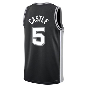 Maillots de basket-ball de haute qualité 2026 1 # Maillots brodés personnalisés Victor Wembanyama 5 Castle 21 Duncan 4 Fox avec logo cousu - Product Image 5