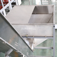 Machine de remplissage automatique de bouteilles PET de 200 ml, 15000 BPH, 220 V, contrôlée par PLC Sunswell, pour jus, bière, boissons et eau pure