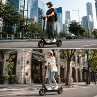 Scooter Eléctrico Todoterreno Plegable X9 de 10 Pulgadas con Rueda Grande de 200 mm y Freno Trasero para Adultos