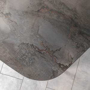 Mesa de Comedor de Mármol de Lujo Rosse Marmaris, Ovalada, Extensible para 6 Personas, Diseño Europeo Moderno, Turquía - Product Image 3