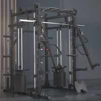 Équipement d'entraînement commercial de gymnastique à domicile tout en un formateur banc presse Squat Rack Power Rack Smith Machine avec système à double poulie