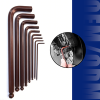 Juego de llaves Allen hexagonales con extremo esférico, métricas de 4-10 mm, acero CR-V, cromado, tratado térmicamente, 25 unidades °   Herramienta Mecánica de Mano de Alto Torque Resistente a la Corrosión OEM