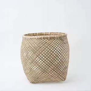 Panier en bambou flexible, couleur naturelle/personnalisée, rond/rectangulaire/carré, Vietnam, très apprécié, écologique - Product Image 5