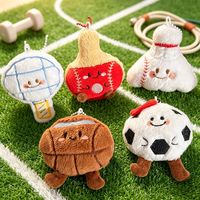 Porte-clés anti-stress en peluche super douce, pendentif figurine de dessin animé, petits cadeaux sportifs créatifs, décoration de sac de Noël
