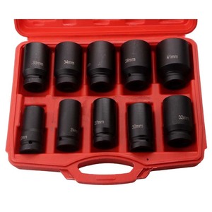 Socket Set 10 Pc 3/4 In Drive Metric Carbon Steel Auto Repair Tool Kit - Product Image 5