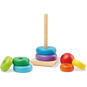 <strong>Rainbow</strong> Stacker Wooden Ring Educational <strong>Toy</strong> Wooden <strong>Rainbow</strong> Stacking Rings Baby <strong>Toy</strong>, Stacker <strong>Toys</strong> for Infants&amp;Toddlers - Product Image 4