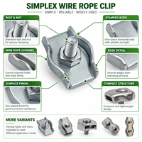 Collier de serrage simple pour câble métallique Simplex, fixation rapide pour boucle et extrémité de câble en acier, personnalisable OEM