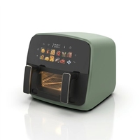 Friteuse à air numérique intelligente 1800W en acier inoxydable, vente en gros OEM, écran LCD, minuterie, friteuse à air chaud sans huile