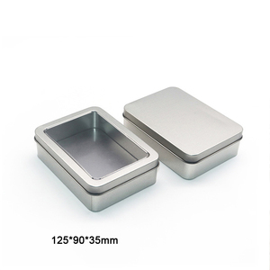 Boîte ronde en fer blanc avec couvercle de fenêtre transparent intérieur en mousse pour porte-clés pinces à ongles boîtes boîte-cadeau Spot pour artisanat de bougie - Product Image 6