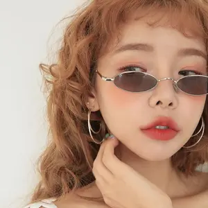 2019 newest retro hot sale super fashion metal small size oval sunglasses