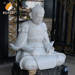 Scultura di marmo variopinta del re della scimmia della statua di Sun Wukong del mito famoso cinese su ordinazione per la decorazione domestica - Product Image 5