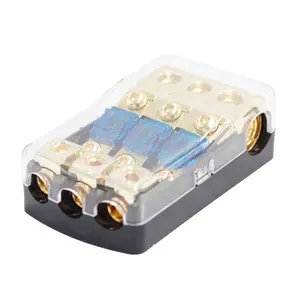 미니 ANL 퓨즈 홀더 자동 퓨즈 분배 블록 60 Amp 12 V 가용 지원 0 2 4 게이지 내 4/8 게이지 출력