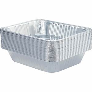 2.25lb Disposable Rectangle Takeout Pans Clear Dome Lids Aluminum Food <b>Container</b> SJY-1230-04 Food Grade Custom Logo <b>Foil</b> - Product Image 2