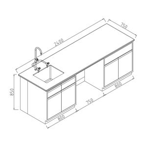 Fenolische ammoniak bestendige werktafel met stalen frame, reagensrek, laboratoriumtafel, werkbank, ziekenhuis, school, commerciële meubels, blauw, modern - Product Image 1
