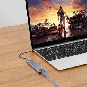 ฮับ USB แบบพกพา 4 5 6 8 in 1 อลูมิเนียม พร้อมพอร์ต 4K HD HDTV RJ45 100M 1000Mb USB-C 3.0 2.0 PD สำหรับแล็ปท็อป พีซี และแมค - Product Image 4