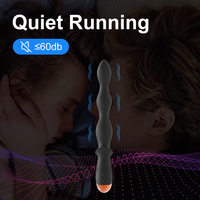 Jouets sexuels pour adultes, silicone souple, étanche, écologique, plug anal électrique à billes, 3 moteurs, 10 fréquences de vibration, USB