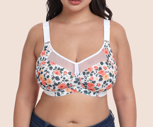 Sujetador estampado sin aros para senos grandes, sujetador de talla grande para mujer, sexy, copas B C D E F G H - Product Image 4