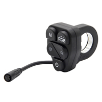 Interrupteur de guidon de trottinette électrique 48 V intégré avec bouton de commande, phare, clignotant et klaxon pour trottinette Kukirin T3 - Pièces détachées