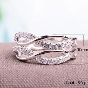Anelli Eternity F867 in Moissanite, Argento 925, Taglio Brillante Rotondo, Incastonatura a Canale, Gioielli da Fidanzamento per Donne - Product Image 5