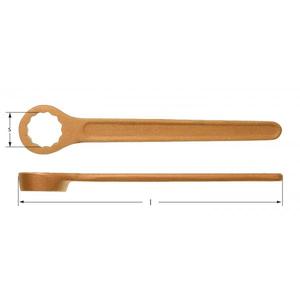 AMPCO - AF0054B Clé à douille à une extrémité, Cuivre au béryllium (métrique) CLÉS, CLÉS ET CLÉS À RÉGLAGE - Product Image 1