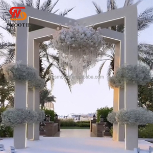 SMOOTH Luxury Events Decor Mandap <b>White</b> <b>Acrylic</b> Wedding Chuppah Backdrop Stand for Party Events - Product Image 4